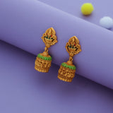 Sri Lakshmi 925 Sterling Silver Antique Jhumkas