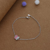 Twinkle  Butterfly Charm Kid Silver Bracelet ( 9+ Yrs)  | 925 Hallmark | Adjustable | Everyday Wear