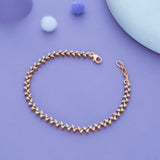 Twinkling Triangle Rose Gold Polish 925 Silver Minimal Bracelet