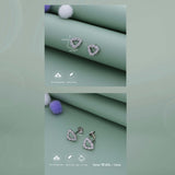 Twisted Crystal Heart 925 Silver Stud for Kids & Teen(10+ Yrs)