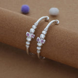 Unity Hearts 925 Silver Kid Bangles for Daily Use (0-1 Yrs)