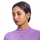 Blue Butterfly 925 Silver Charm Necklace