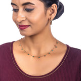 Green Heart 925 Silver Charm Chain Necklace
