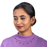 Red Ruby 925 Silver Charm Necklace