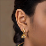 925 Silver Traditional Peacock Design Jhumka Earrings