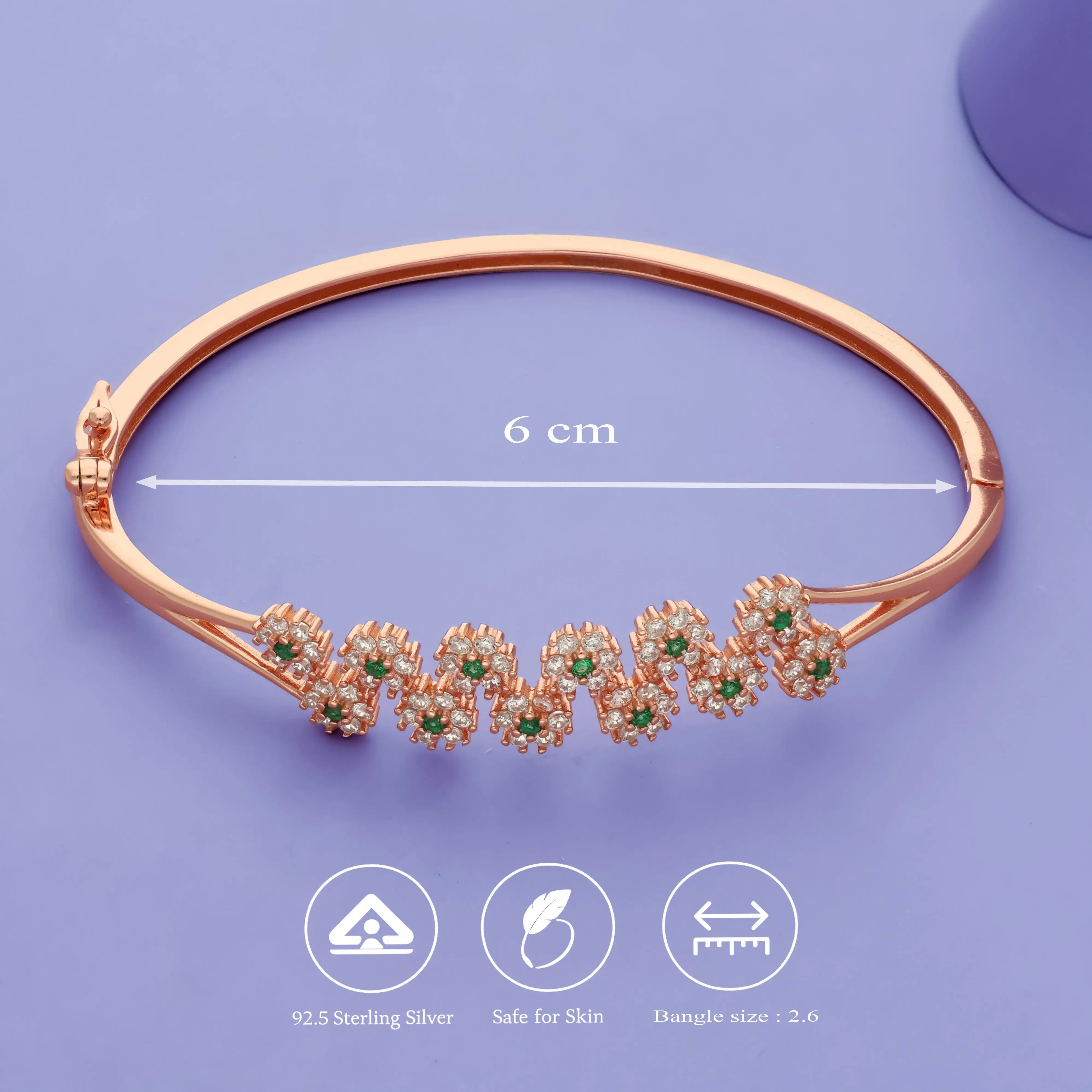Floral Royale 925 Silver Kid Bangle