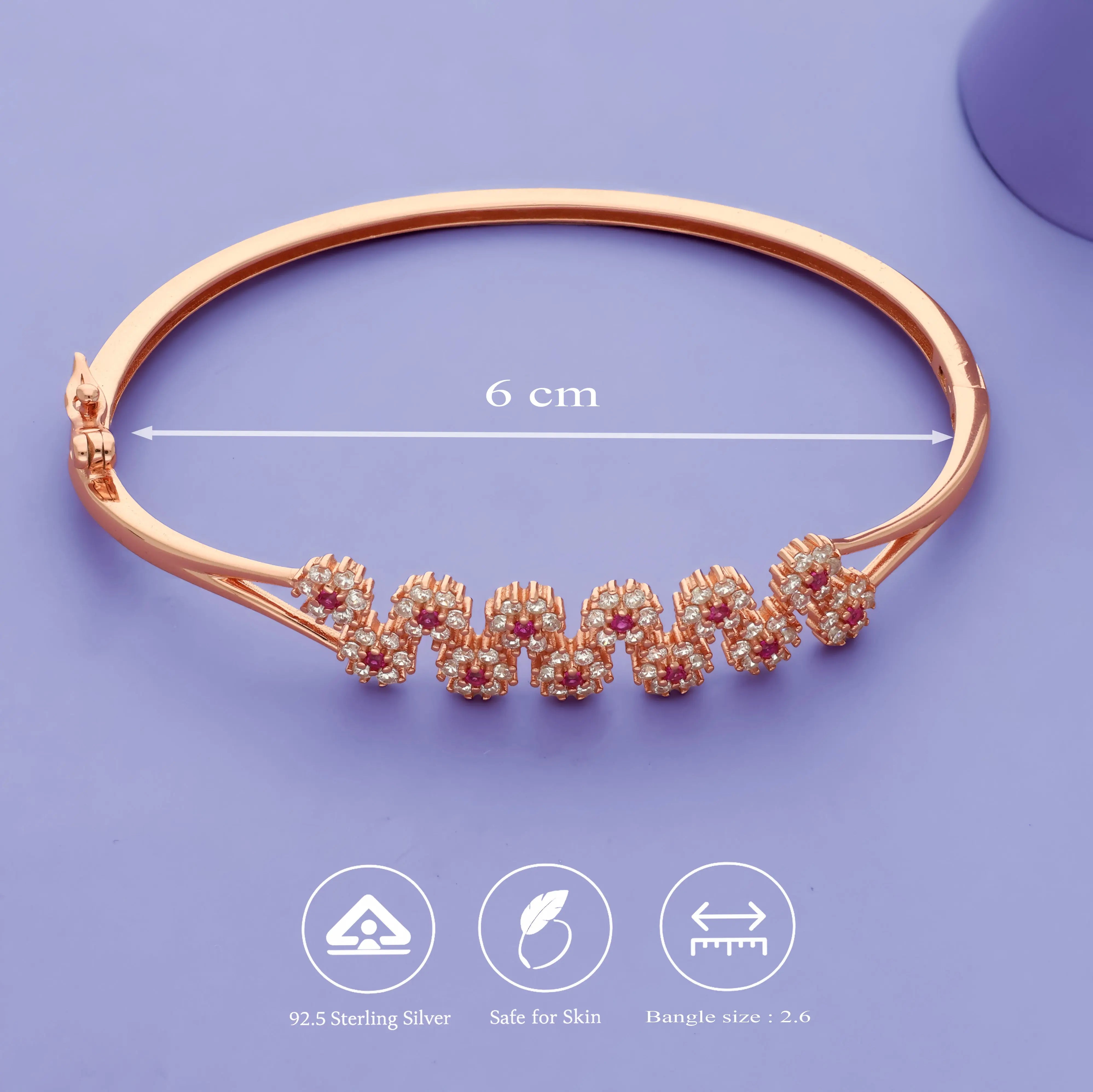 Floral Royale 925 Silver Kid Bangle