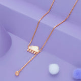 Charming Sky Charm Silver Necklace | 925 Hallmark | Rose Gold Polish | Ideal Valentine’s Day Gift