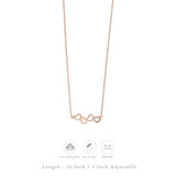Forever Hearts Charm Silver Necklace | 925 Hallmark | Rose Gold Polish | Ideal Valentine’s Day Gift