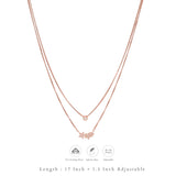 Celestial Spark Charm Silver Necklace | 925 Hallmark | Rose Gold Polish | Ideal Valentine’s Day Gift for Women
