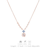 Pastel Petals Rose Gold Polish 925 Silver Necklace for Women | Minimalist Daily Wear Charm Chain