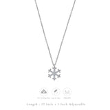 Crystal Frost Charm Silver Necklace | 925 Hallmark | Minimalist Daily Wear | Ideal Valentine’s Day Gift for Women