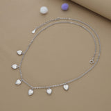 Multi-Heart Charm Silver Necklace | 925 Hallmark | Valentine’s Day Gift for Her