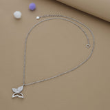 Glittering Charm Butterfly Silver Necklace | 925 Hallmark | Minimalist Daily Wear