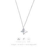 Glittering Charm Butterfly Silver Necklace | 925 Hallmark | Minimalist Daily Wear