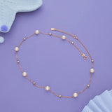 Moonbeam Pearl Silver Neckchain | 925 Hallmark | Water Pearl | Minimalist Daily Wear