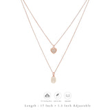 Layered Heart with Pearl Charm Silver Necklace | 925 Hallmark | Valentine’s Day Gift for Her