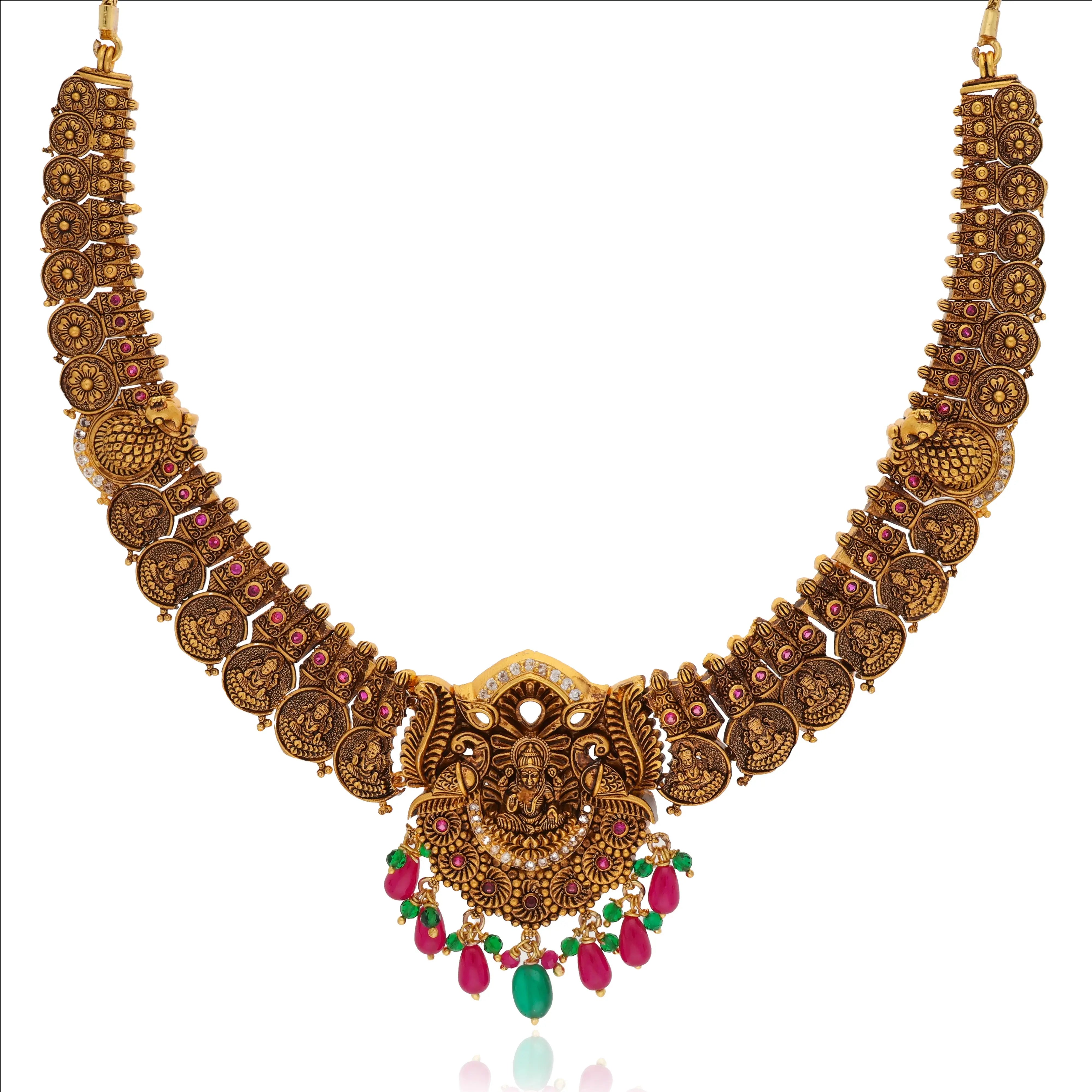 Lakshmi Kasu Mala 925 Silver Traditional Necklace