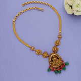 Lakshmi Ganesha 925 Silver Traditional Haram Necklace