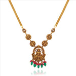 Lakshmi Ganesha 925 Silver Traditional Haram Necklace