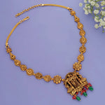 Radha Krishna 925 Silver Temple Necklace.