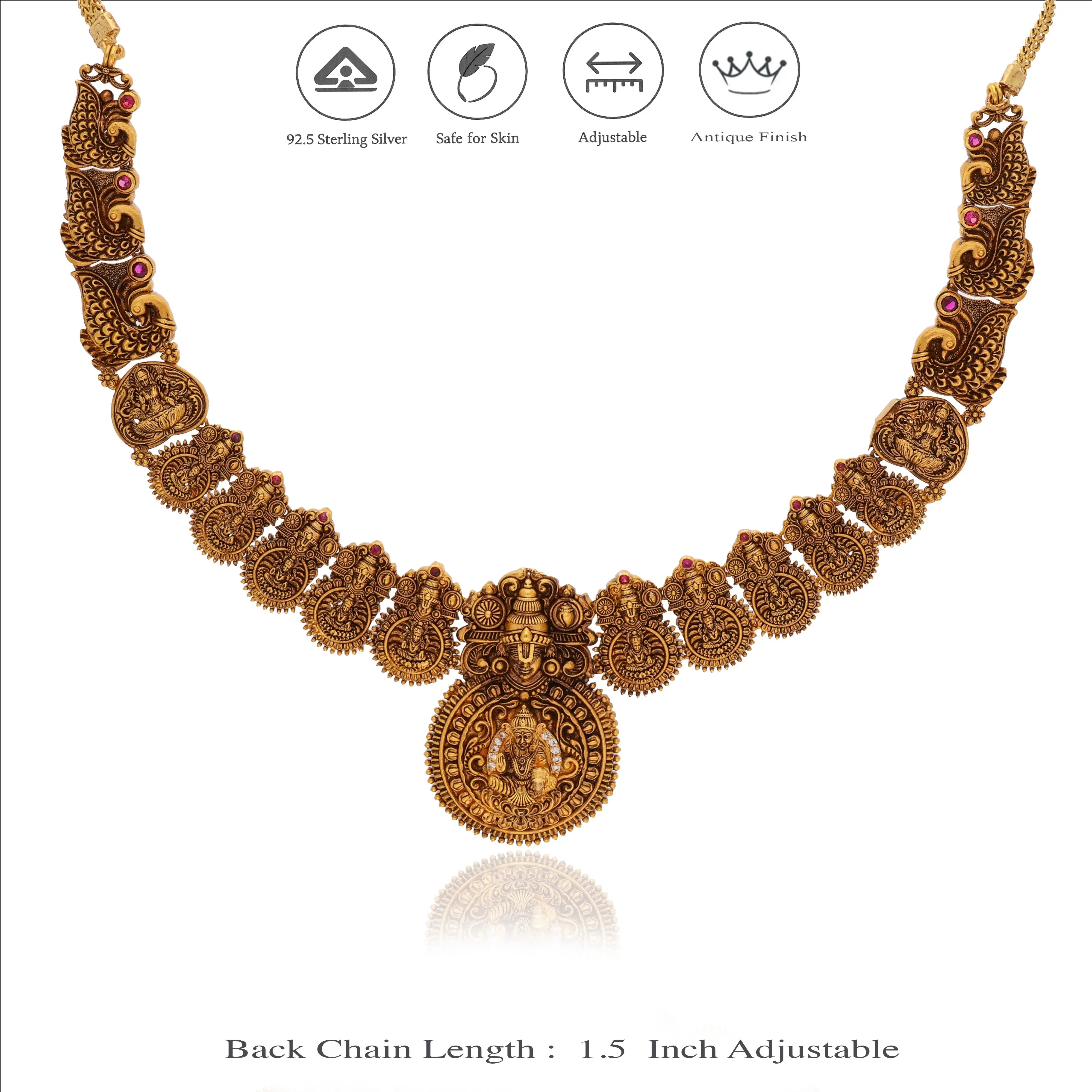 925 Silver Gold Polish Lakshmi Perumal Kasumalai