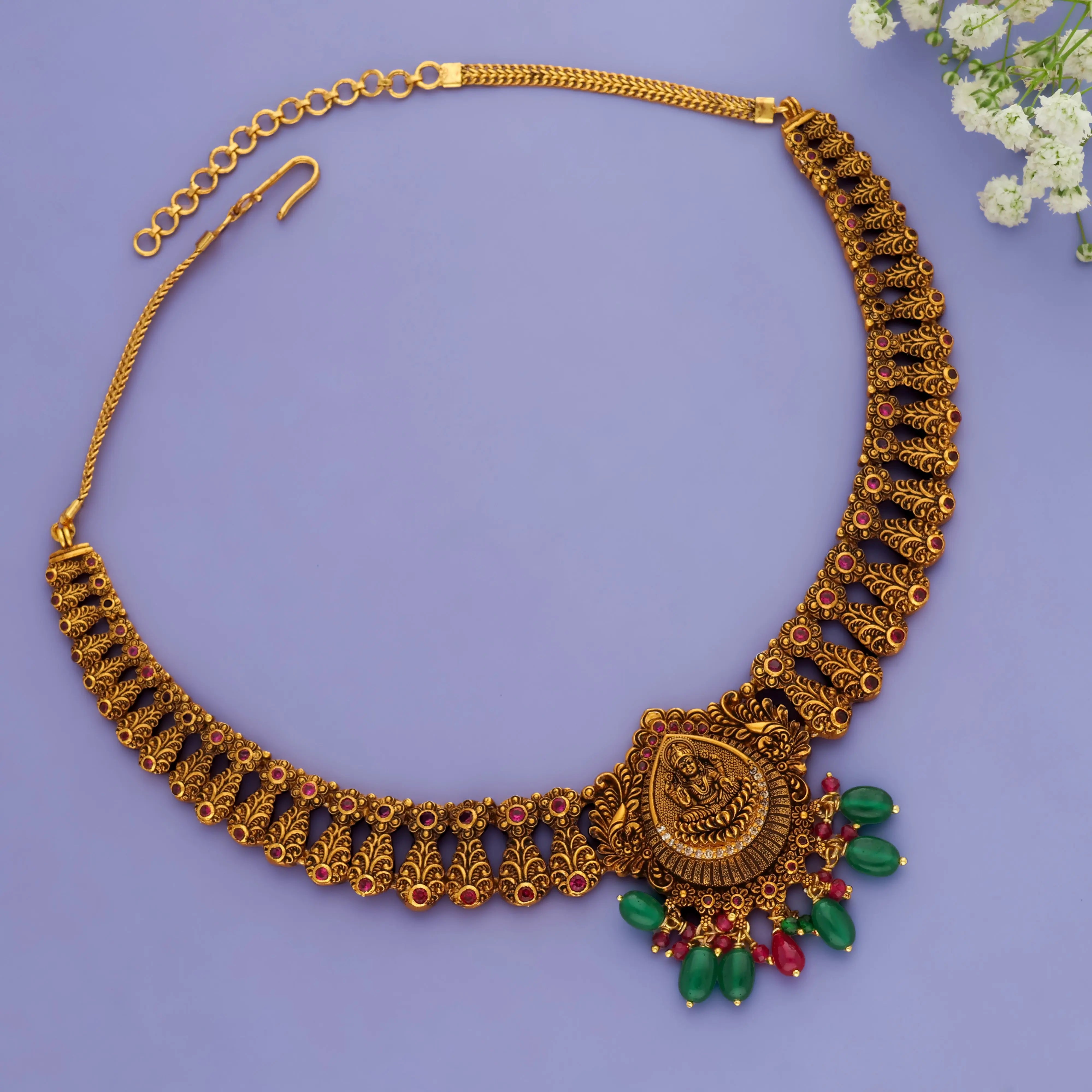 Kalka Pathakkam 925 Silver Traditional Necklace