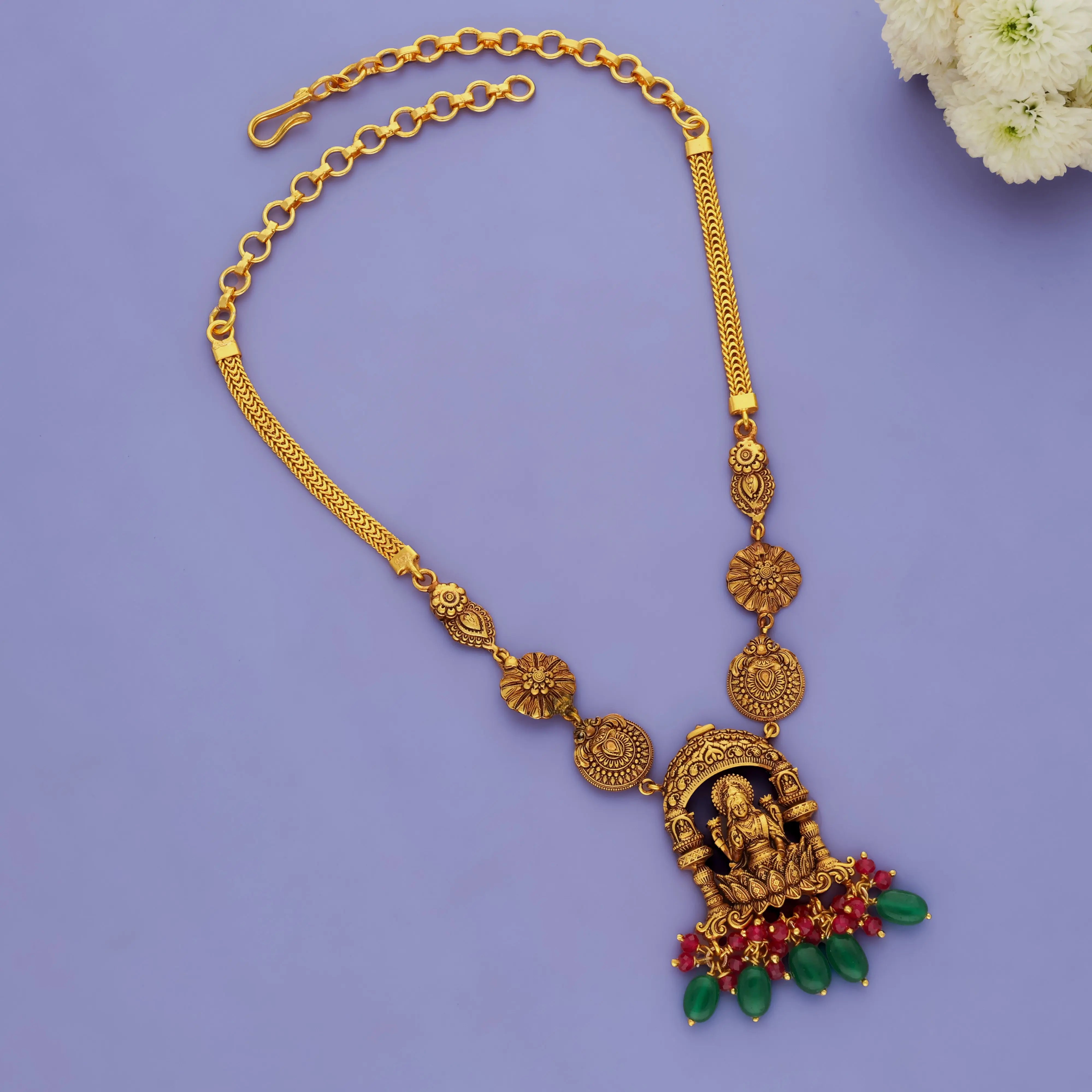 Prabhavali Padakkam 925 Silver Traditional Necklace