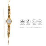 Classic Floral Peacock 925 Silver Watch for Festive Season