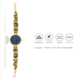 Emerald Mayur Pure Silver Traditional Watch for Women