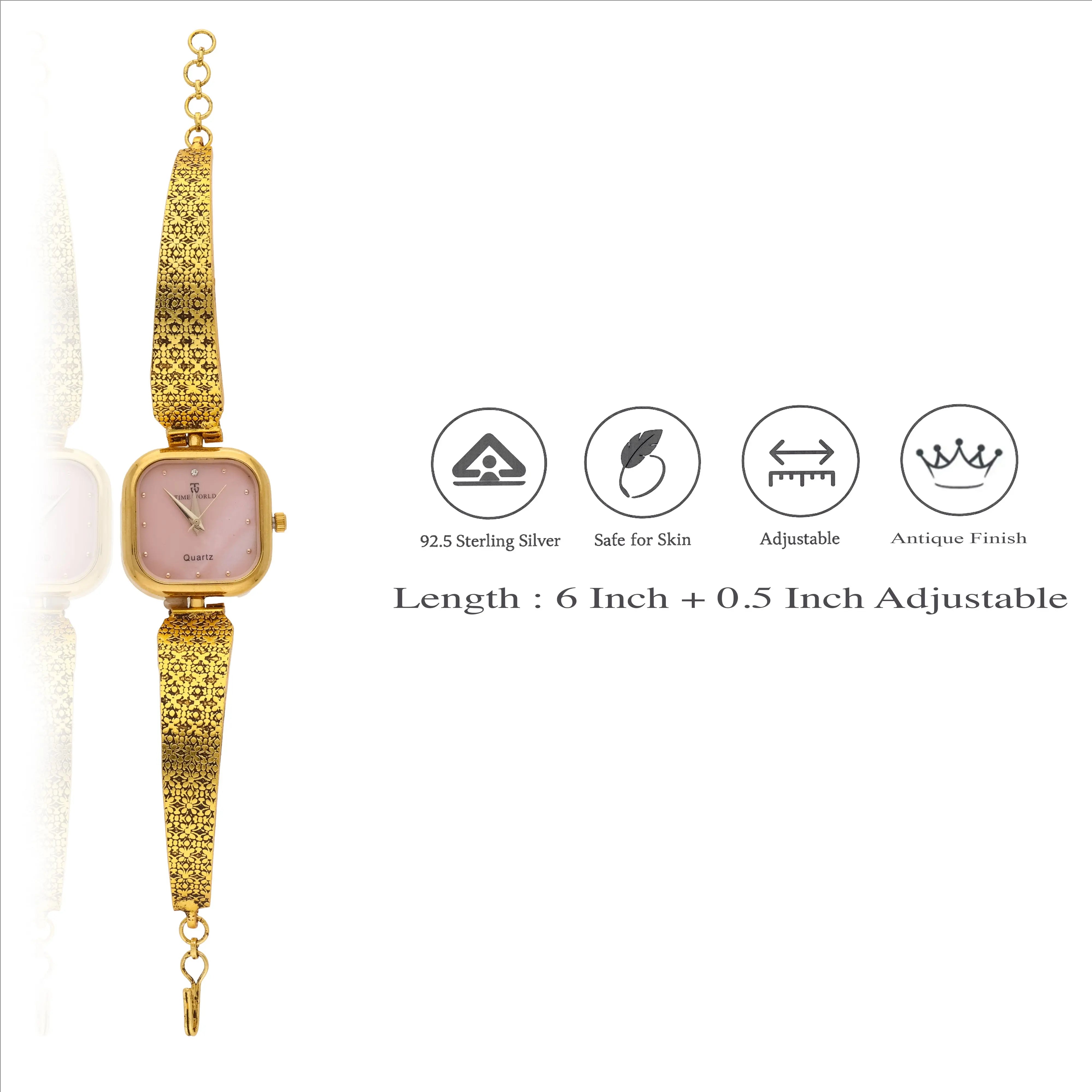 925 Silver Regal Bloom Bracelet Watch