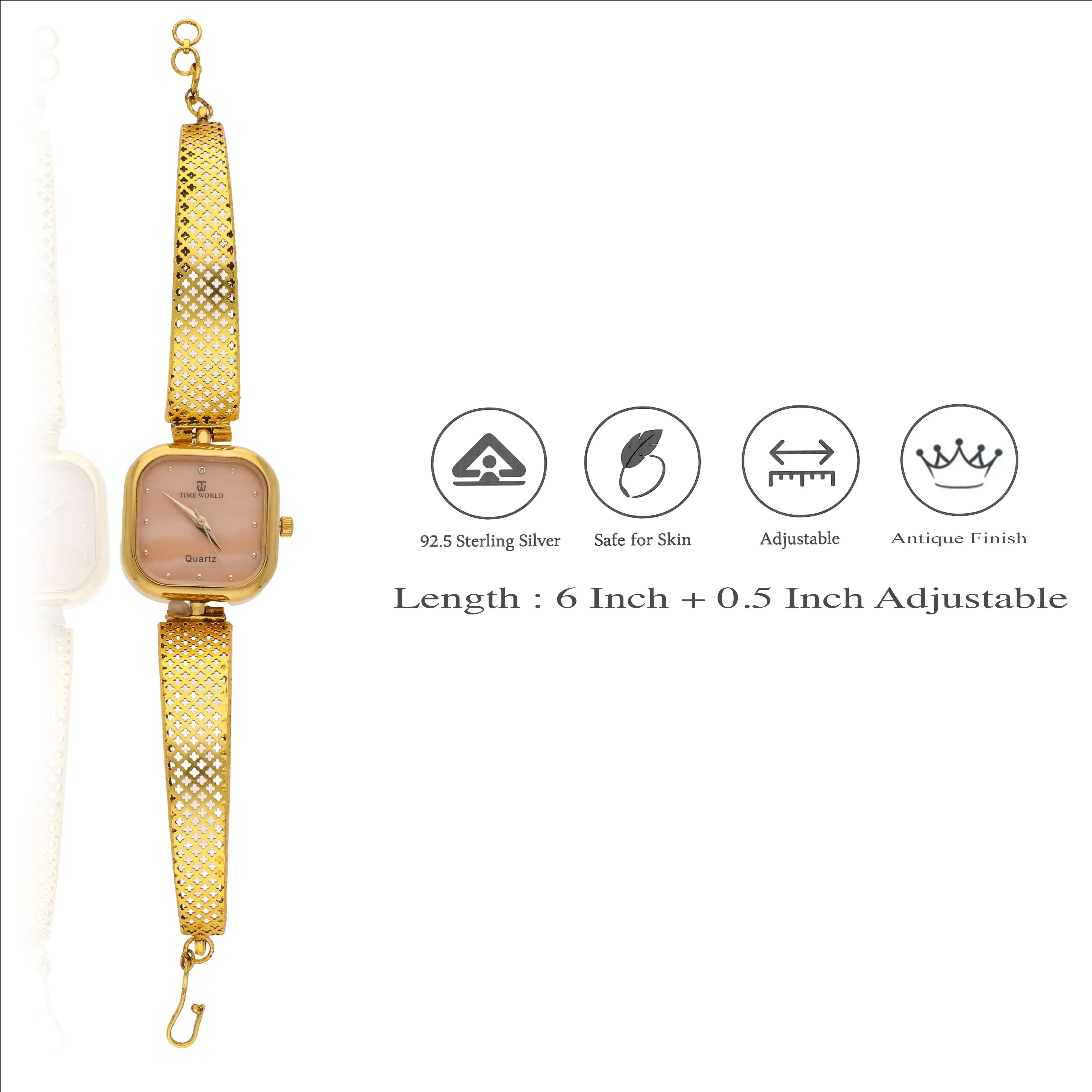 925 Silver Royal Lattice Elegance Bracelet Watch