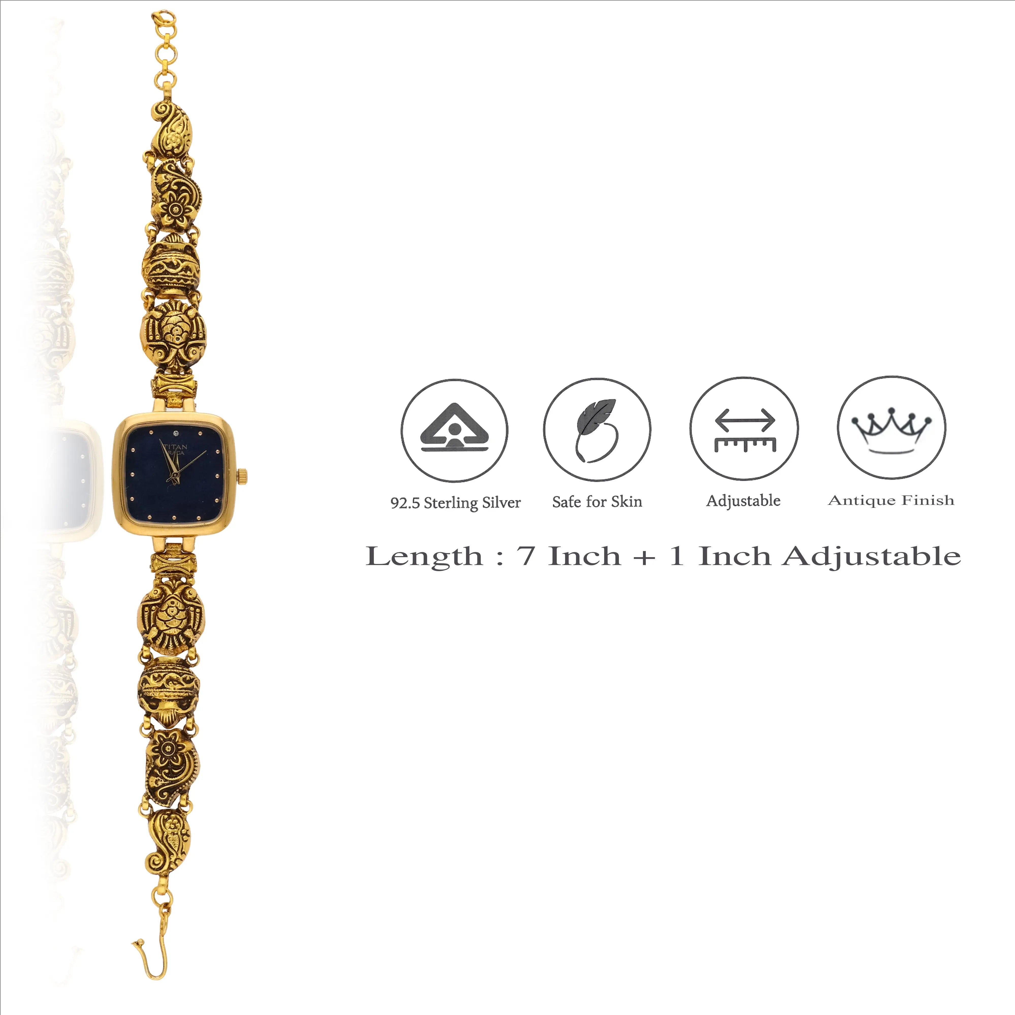 Royal Temple Artistry 925 Silver Watch