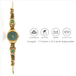 925 Silver Green Peacock Temple Art Watch