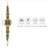 925 Silver Emerald Glow Heritage Watch (Length : 7.5-8In)