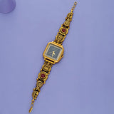 925 Silver Royal Temple Design Gold Polish Watch (Length : 7.5-8In)