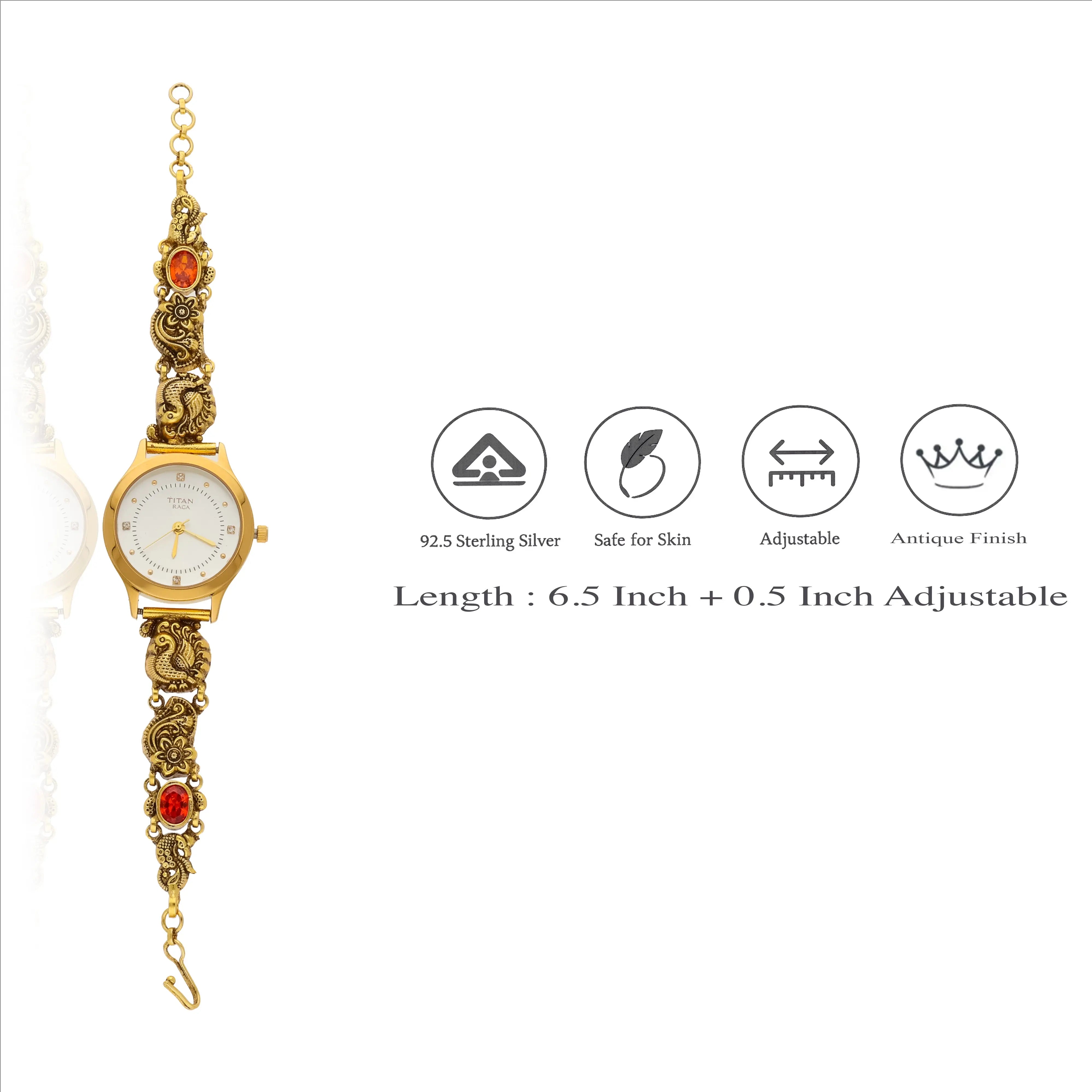 Peacock Heritage 925 Silver Designer Wrist Watch