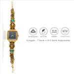Oceanic Elegance 925 Silver Floral Temple Watch