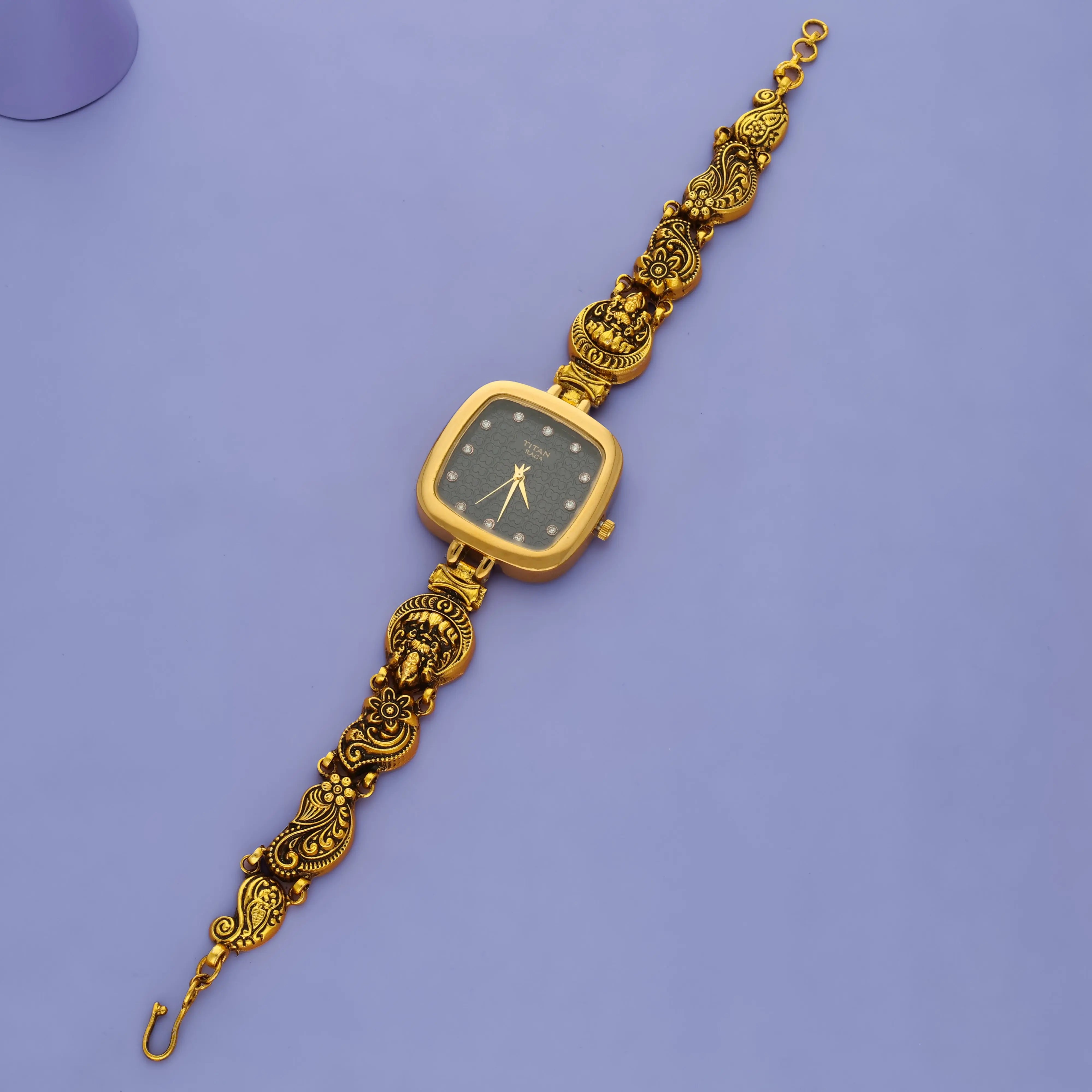 925 Silver Swarna Shilpa Temple Style Watch