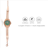 Rose Gold 925 Silver Statement Watch(6-7In)
