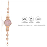 Rose Gold Butterfly 925 Silver Watch(6.5-7.5In)