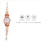 Rose Gold Blossom 925 Silver Watch(5.5-6.5In)
