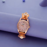 Rose Gold Blossom 925 Silver Watch(5.5-6.5In)