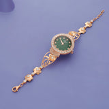 Rose Gold Awesome Green 925 Silver Watch(6-7In)