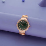 Rose Gold Awesome Green 925 Silver Watch(6-7In)