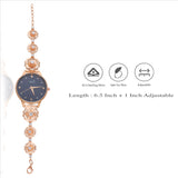 Rose Gold 925 Silver Statement Watch(6.5-7.5In)