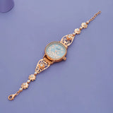 Rose Gold Butterfly Blue 925 Silver Watch(6.5-7In)