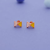 Yellow Bow 925 Silver Kids Stud (3+ Yrs)