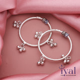 Silver Classic Anklet with Bells for kids(1-2yrs)