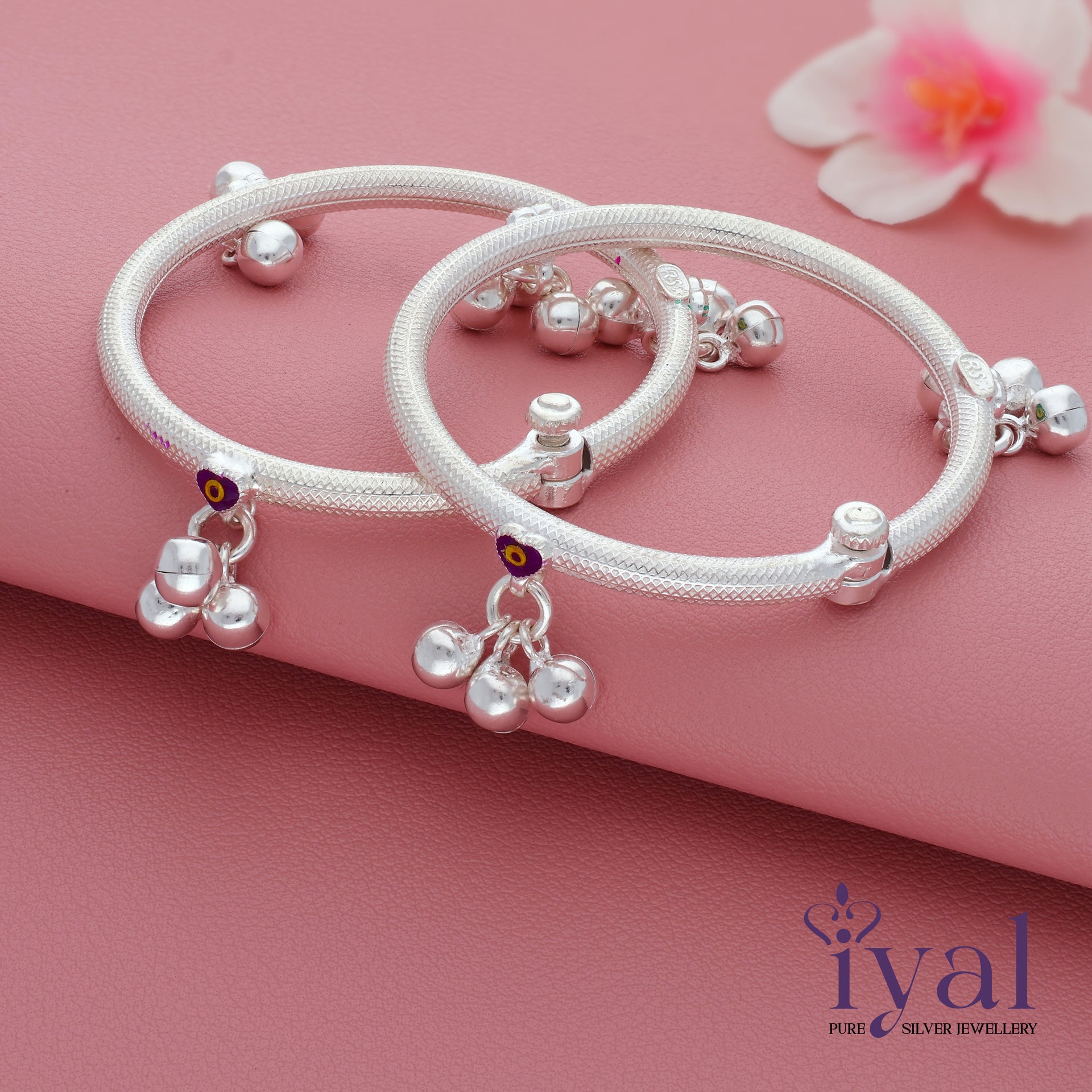 Super classic Silver Anklet for Baby Girl with Bells(1-2yrs